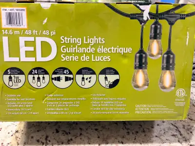 Brighten up any space with these brand new LED string lights, boasting a length of 14.6 meters (48 f...