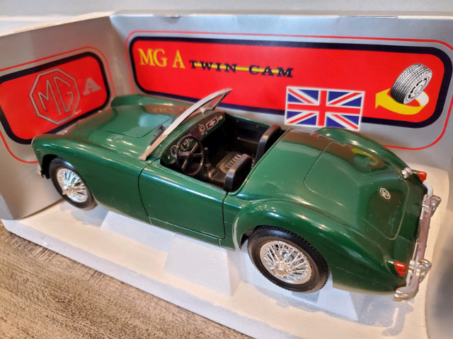 1:16 Diecast Tonka Polistil MG A Twin Cam Convertible Green in Arts & Collectibles in Kawartha Lakes - Image 2