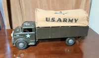 Vintage, Beau truck Tin LUMAR 50 U.S.A, Army truck transport de