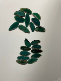Aqua coloured sliced Agate