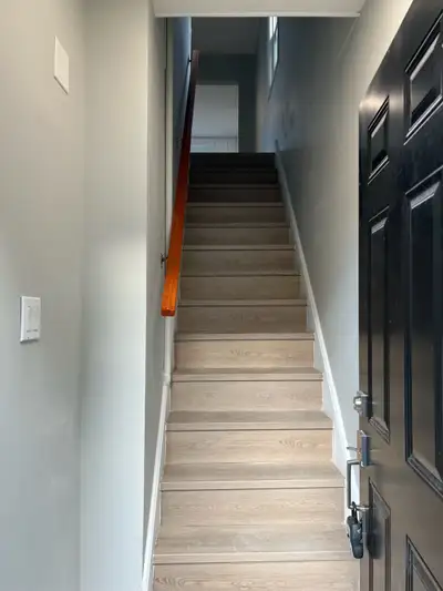 Newly renovated upper apartment for rent. 2 bedroom, 1 bathroom, large living room can also be used...