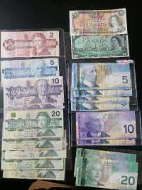 Billet papier canadien de 1967 a 2009