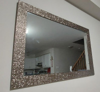Beautiful rectangular mirror measures 42"×30×1". $50