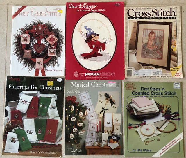 VINTAGE NEEDLEPOINT & CROSS STITCH BOOKS – VG to E Condition in Magazines in Markham / York Region - Image 2
