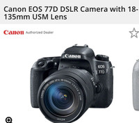 Canon EOS 77D 18-135IS USM Lens