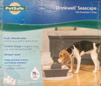 NEW PetSafe Drinkwell Ceramic Pet Fountain Filtered Water 70 oz