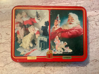 Vintage 1997 Coca Cola Playing Cards in a Christmas Tin
