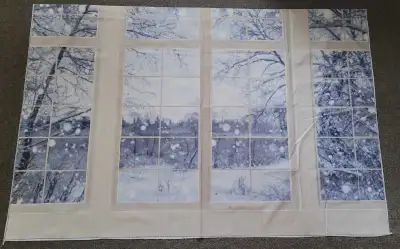 Snowy Window Backdrop, View more
