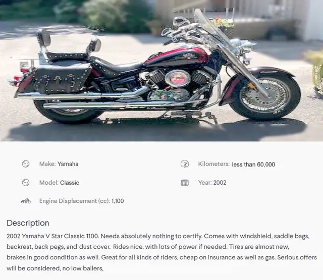 2002 Yamaha  1100 V STAR Classic ***MINT*** in Street, Cruisers & Choppers in City of Toronto - Image 7