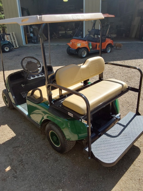 Ezgo gas golf cart 4 seater for sale Flips down to haul cargo ATVs