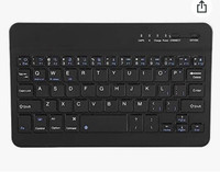 fosa 7in Slim Lightwight Bluetooth Keyboard for Android iOS Win