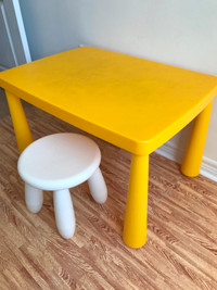 Ikea Mammut kid’s table and stool