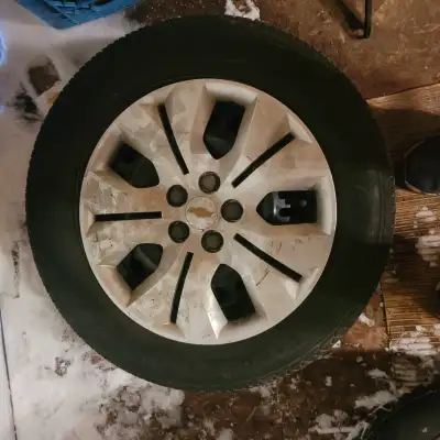 Tires and rims that were on a 2010 Impala and 2013 Cruze. 8 in total. Some decent tread. $100 for ev...