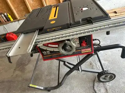Craftsman 10 inch Table Saw, 15 Amp with Wheel Stand, View more