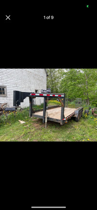 2021 HMD fifth wheel flatbed equipment trailer 