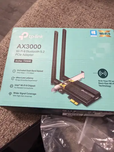 TP-Link AX3000 Wi-Fi 6 Bluetooth 5.2 PCIe Adapter, View more