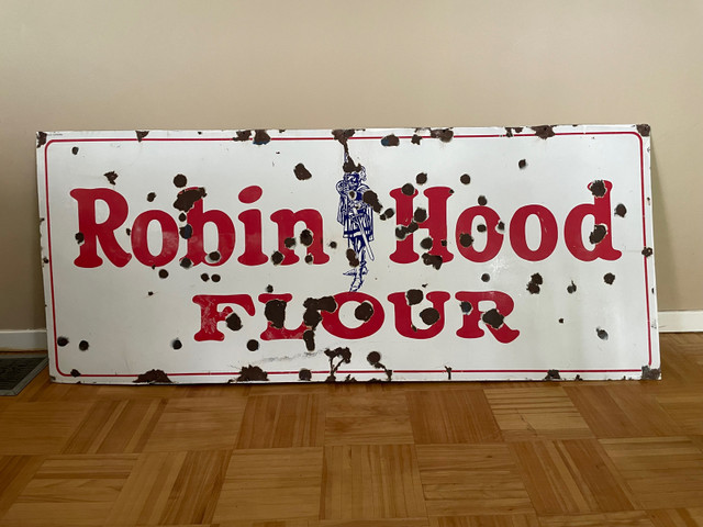 6ft Long Porcelain Robin Hood Flour Sign in Arts & Collectibles in Trenton - Image 2