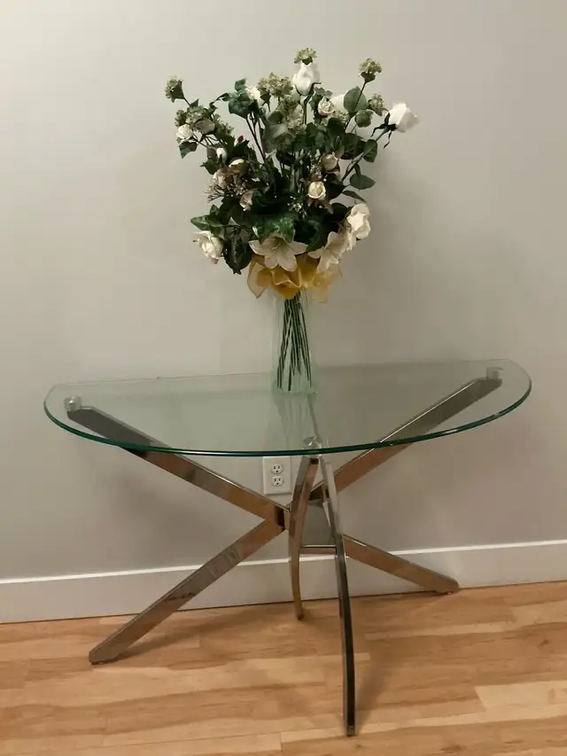 Glass and Chrome accent table in Other Tables in Bedford - Image 3