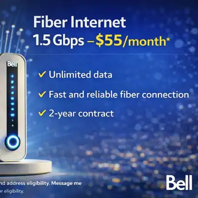 Bell Fibe 1.5 Gbps Internet – Only $55/Month!, View more