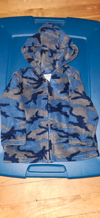 12 months zip up camo fleece jacket