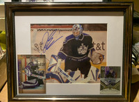  Jonathan Bernier autographed photo and 2 x sports cards.