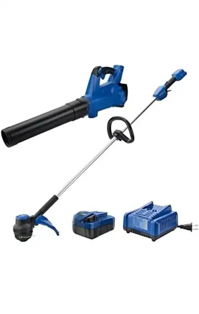 Kobalt 24V Max Cordless Leaf Blower and String Trimmer Kit with 24-volt Battery and Charger Included...