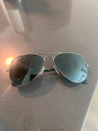 Polarized Ray Ban 3025 004/58 Aviator Large Metal Sunglasses