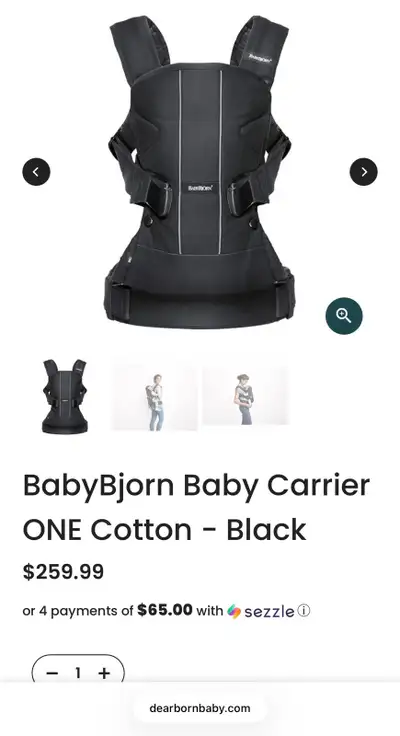 BabyBjorn Baby Carrier One - Black, View more