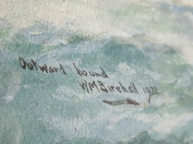 Old Time Painting of Ship Heading Out to Sea in Arts & Collectibles in Oshawa / Durham Region - Image 8