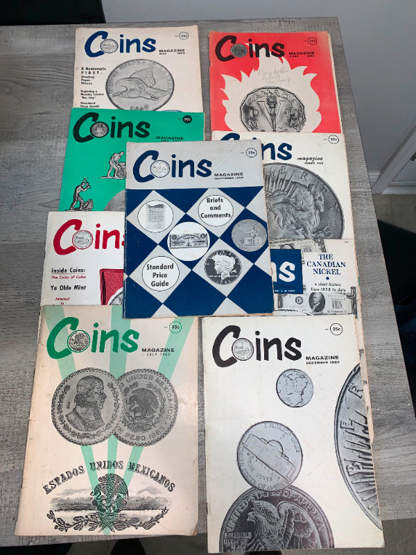 Coin Collector 1960s Magazine Book Collection - 9 items in Arts & Collectibles in Fredericton