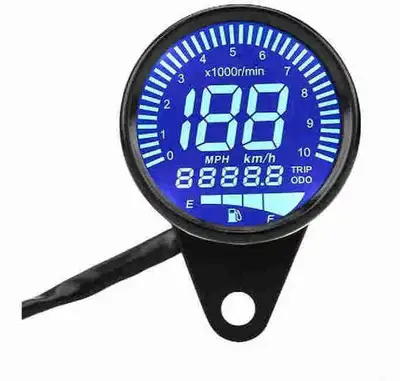 DR650 Digital Speedometer, 12V DC Universal Motorcycle LED Digital Speedometer Tachometer Speed Gaug...