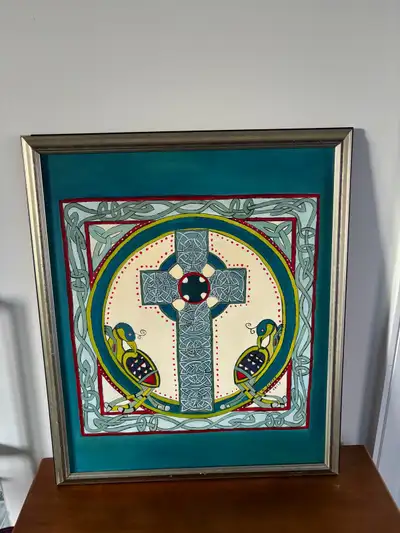 celtic cross oil painting, View more