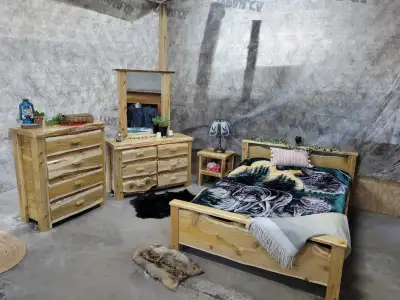 Live Edge Cedar Bedroom Furniture - Handcrafted, View more
