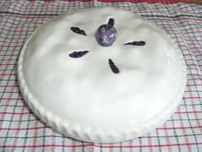 Belle assiette à tarte bleuets, View more