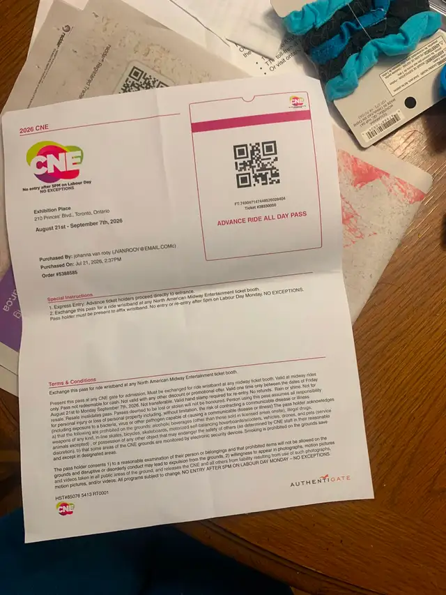 CNE tickets