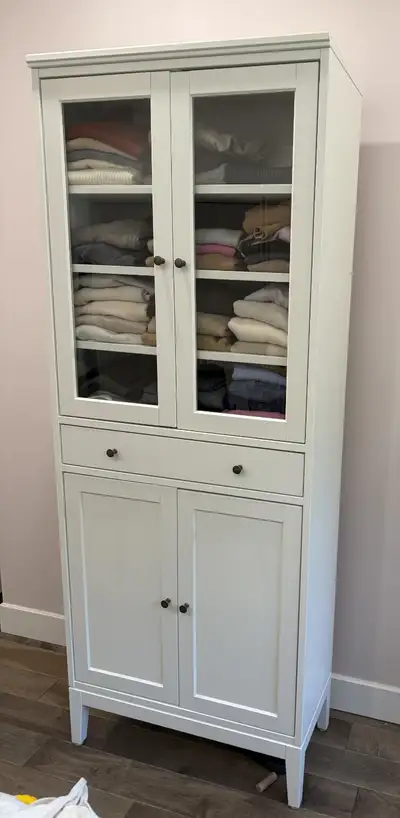 Armoire Haute Vitré à 1 tiroir Idanas de Ikea blanc, View more