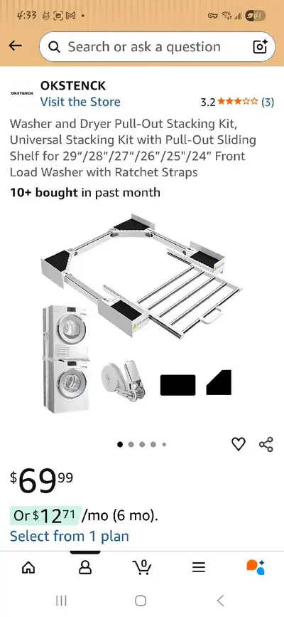 OKSTENCK Washer Dryer Stacking Kit, View more