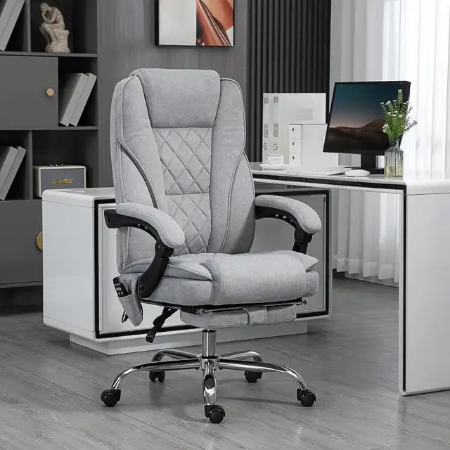 Heated Massage Office Chair, Heated Reclining Computer Chair in Chairs & Recliners in Markham / York Region - Image 6