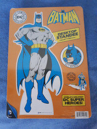 BATMAN DESKSTOP CARDBOARD STANDEE - 80S BLUE & GREY COSTUME