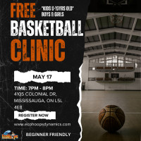 **FREE Fun-Filled Basketball Clinic for Kids 8-10 Sign Up Now!**