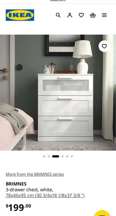 IKEA Brimnes 3-Drawer Chest, View more