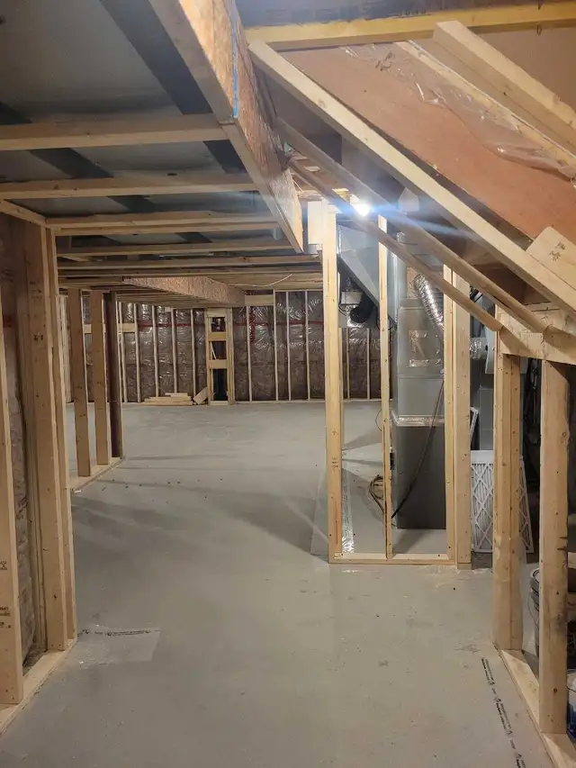 Professional basement framing.63234910418433123