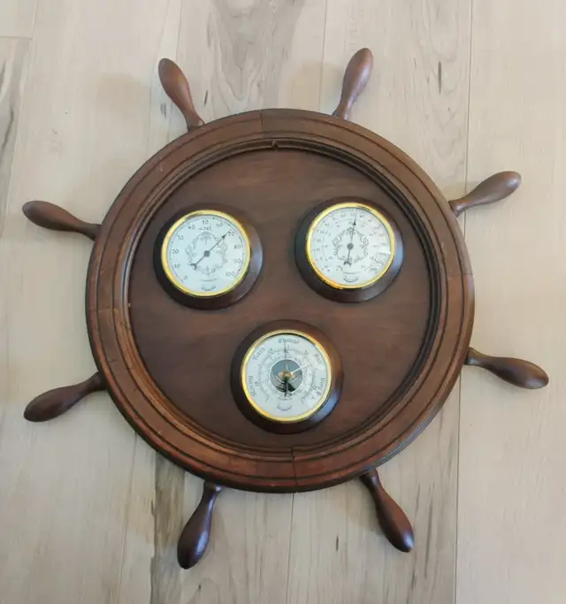 Vintage Nautical Ship's Wheel Weather Station, Shediac NB in Other in Moncton - Image 2