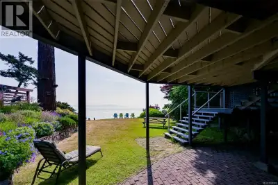 Spacious 2-bedroom walk-out rental unit situated on a high bank waterfront property in Cordova Bay....
