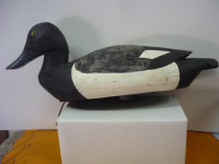 VINTAGE BLUE-BILL DRAKE DUCK DECOY: Ontario#D-175