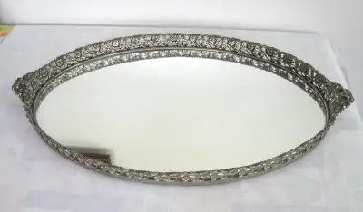 GRAND PLATEAU / MIROIR ANTIQUE PLATTER / MIRROR, View more