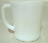 Vintage Anchor Hocking Fire King D Handle Milk Glass Mug