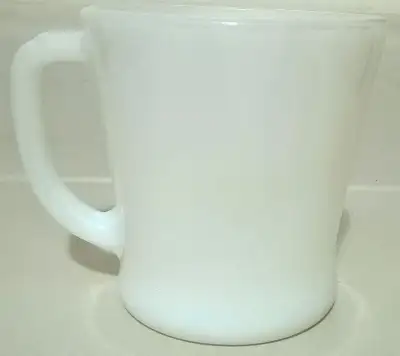Vintage Anchor Hocking Fire King D Handle Milk Glass Mug, View more