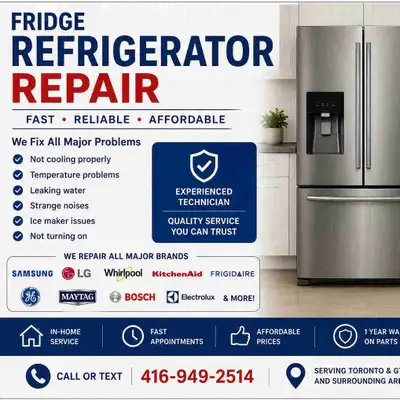 Fridge & Refrigerator Repair • 416-949-2514, View more