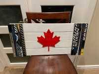 Hockey Stick Canadian Flags